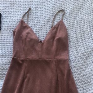 Suede Bodycon Midi dress